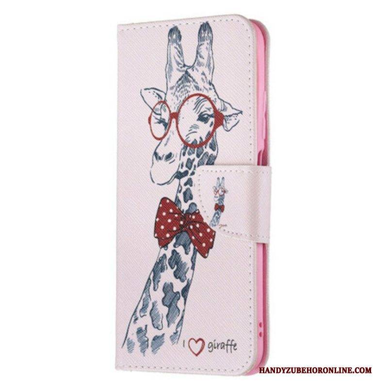 Lederhüllen Für Poco M3 Pro 5G Kluge Giraffe