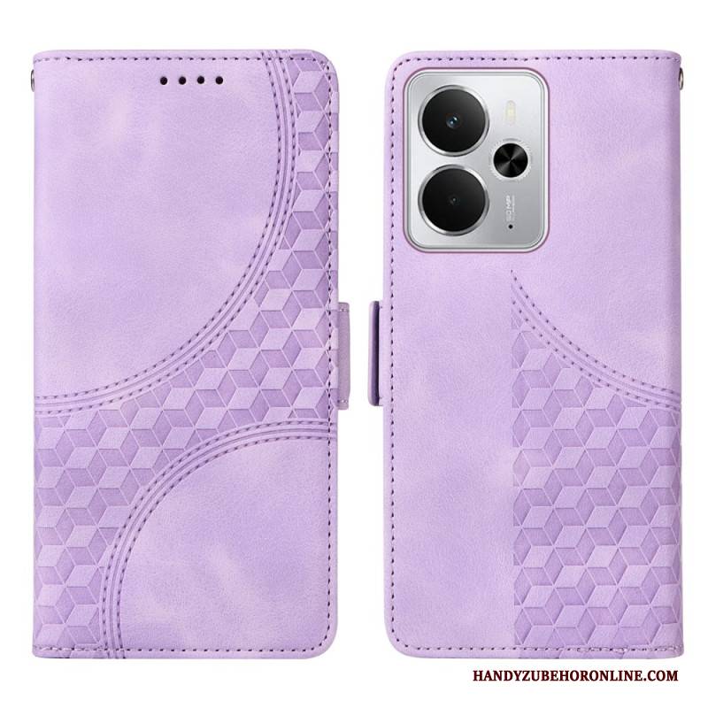 Lederhüllen Für Realme 14 5g Rautenmuster