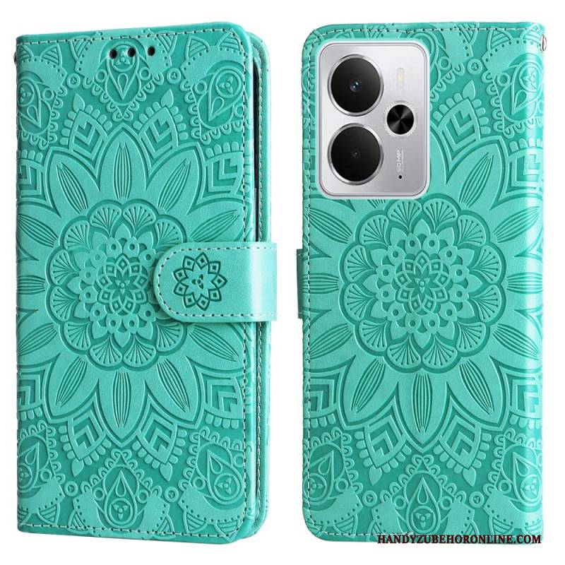 Lederhüllen Für Realme 14 5g Sonnenblumen-design