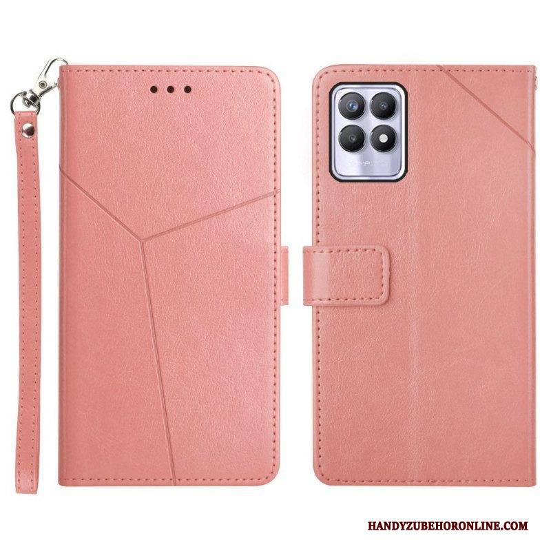 Lederhüllen Für Realme 8i Stil Leder Geo Y Design