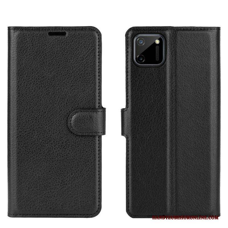 Lederhüllen Für Realme C11 Klassischer Litschi-effekt