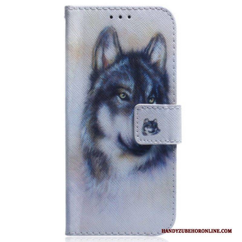 Lederhüllen Für Realme GT Neo 3 Schneewolf