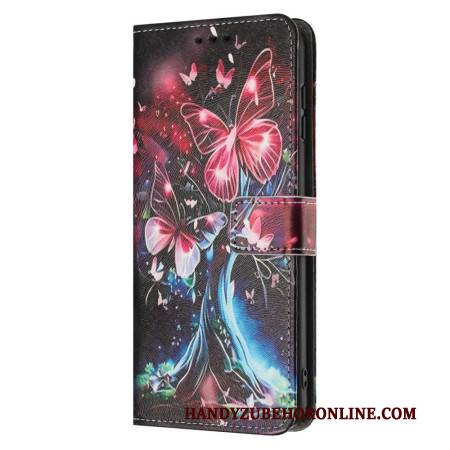 Lederhüllen Für Samsung Galaxy A17 4g / 5g Schmetterlingsbaum