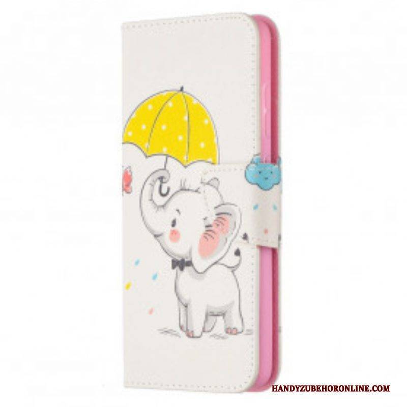 Lederhüllen Für Samsung Galaxy A52 4G / A52 5G / A52s 5G Baby Elefant