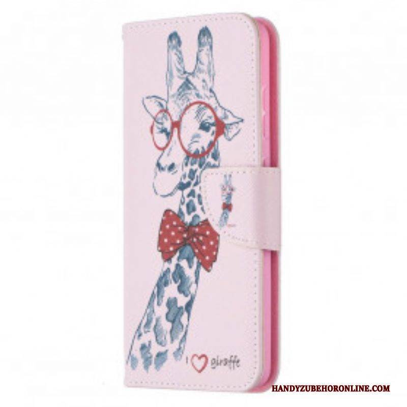 Lederhüllen Für Samsung Galaxy A52 4G / A52 5G / A52s 5G Kluge Giraffe