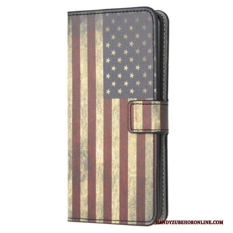 Lederhüllen Für Samsung Galaxy A52 4G / A52 5G / A52s 5G Us Flagge