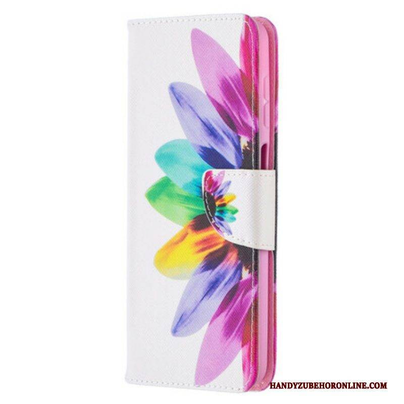 Lederhüllen Für Samsung Galaxy M12 / A12 Aquarellblume