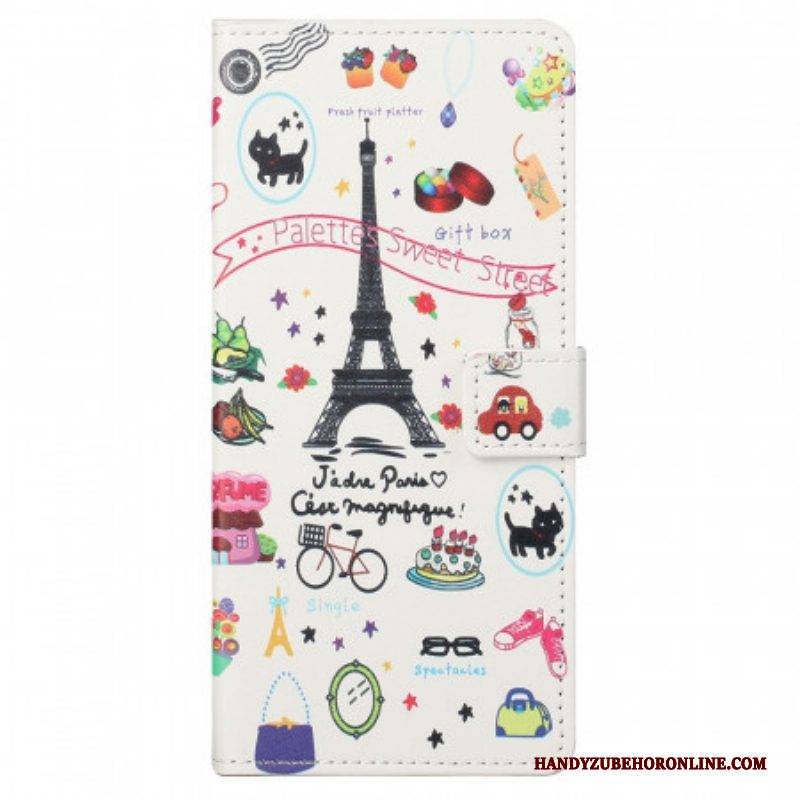 Lederhüllen Für Samsung Galaxy M23 5G Ich Liebe Paris