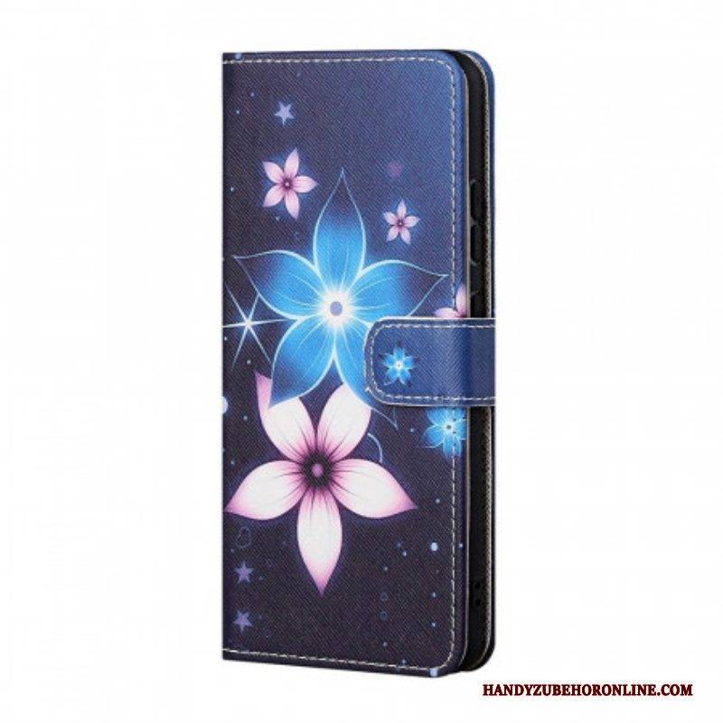 Lederhüllen Für Samsung Galaxy M23 5G Mondblumen