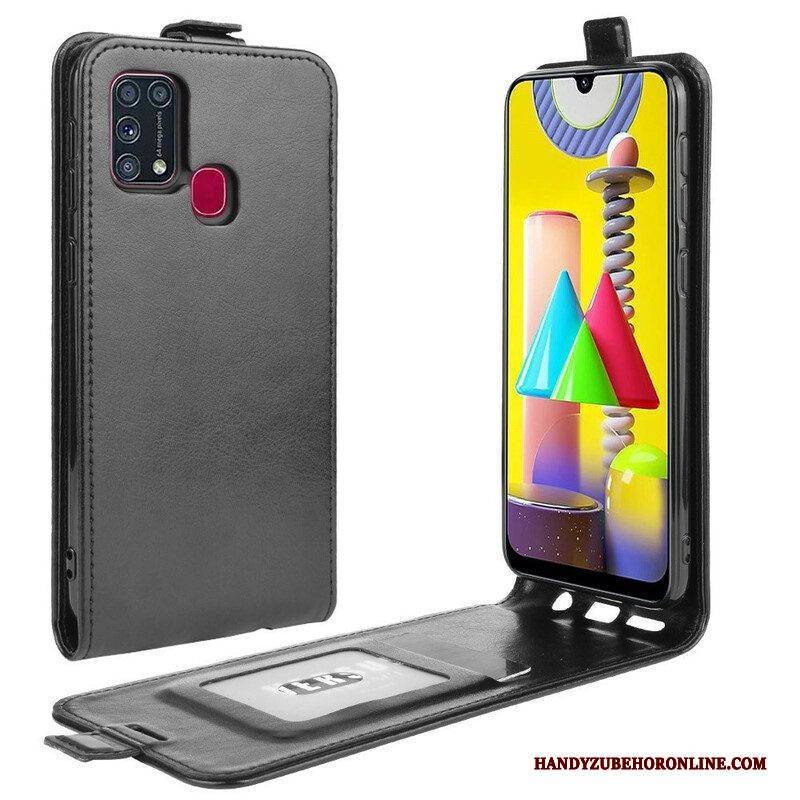 Lederhüllen Für Samsung Galaxy M31 Flip Case Faltender Ledereffekt
