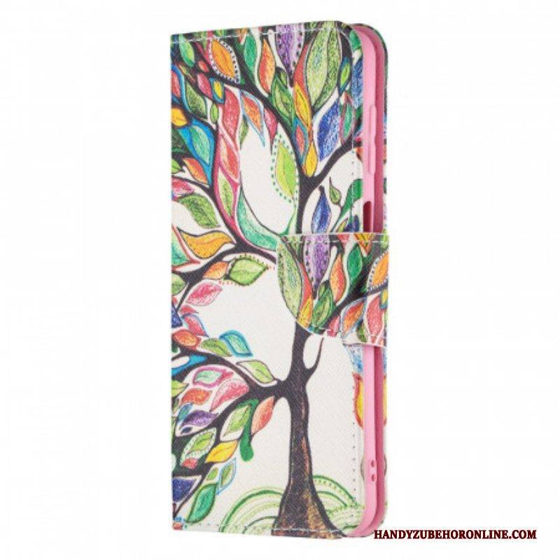 Lederhüllen Für Samsung Galaxy M32 Bunter Baum