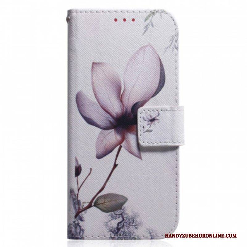 Lederhüllen Für Samsung Galaxy M33 5G Pinke Blume