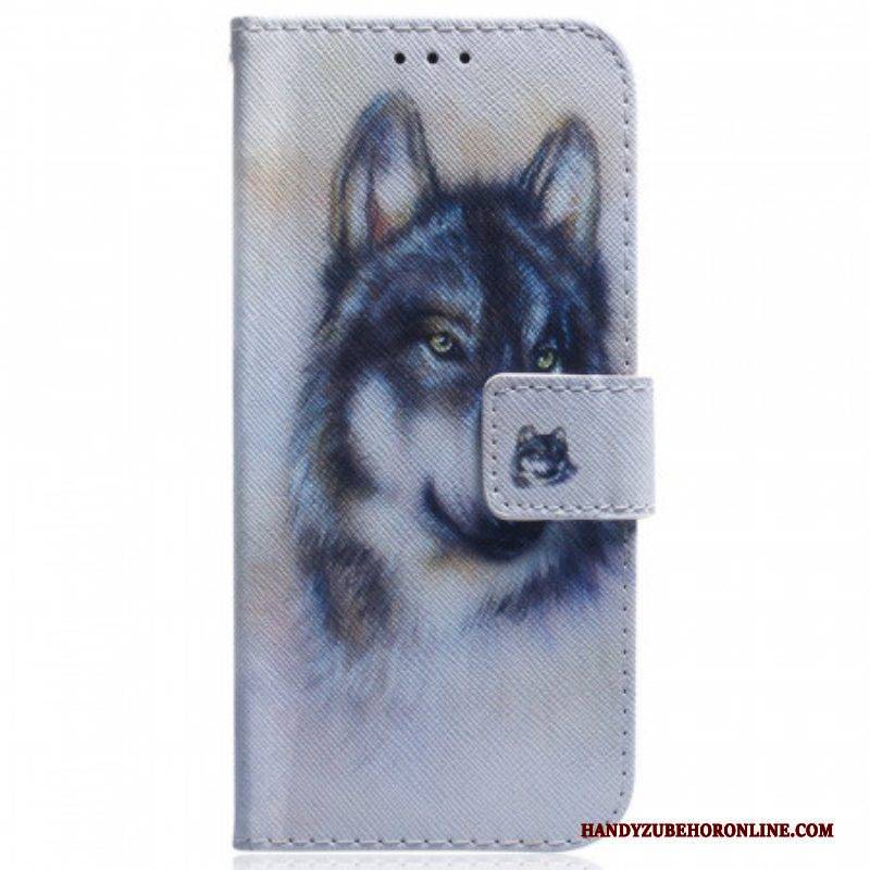 Lederhüllen Für Samsung Galaxy M53 5G Aquarellhund
