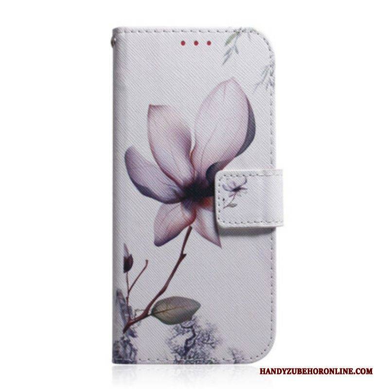 Lederhüllen Für Samsung Galaxy S20 FE Blume Staubiges Rosa