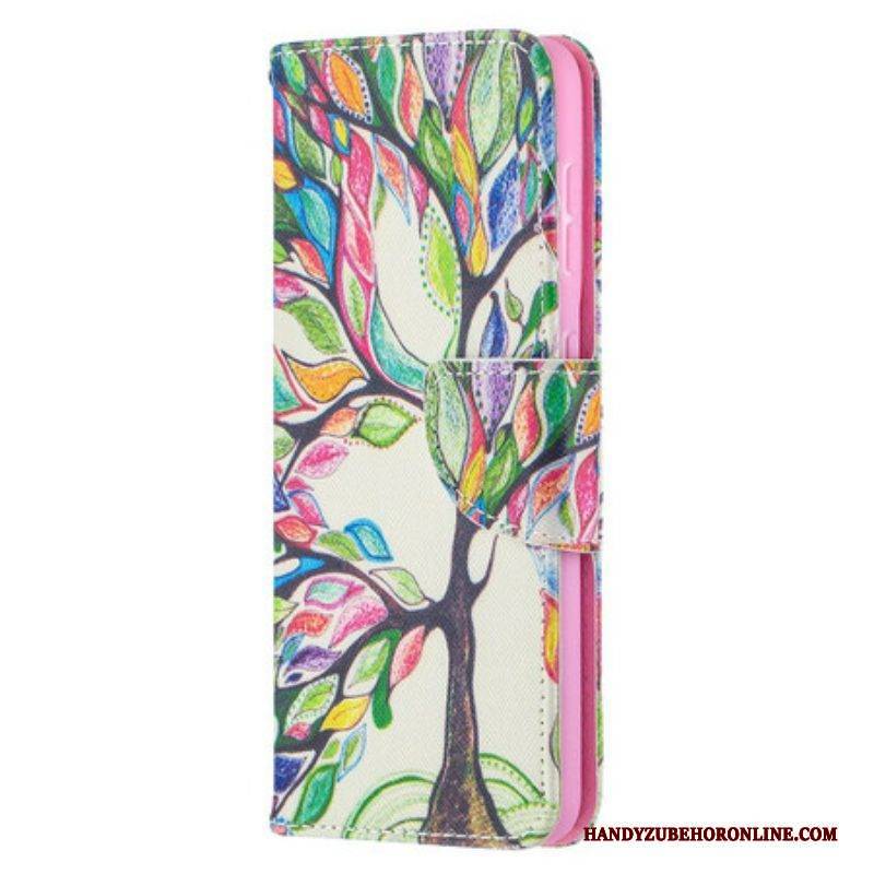Lederhüllen Für Samsung Galaxy S21 5G Bunter Baum