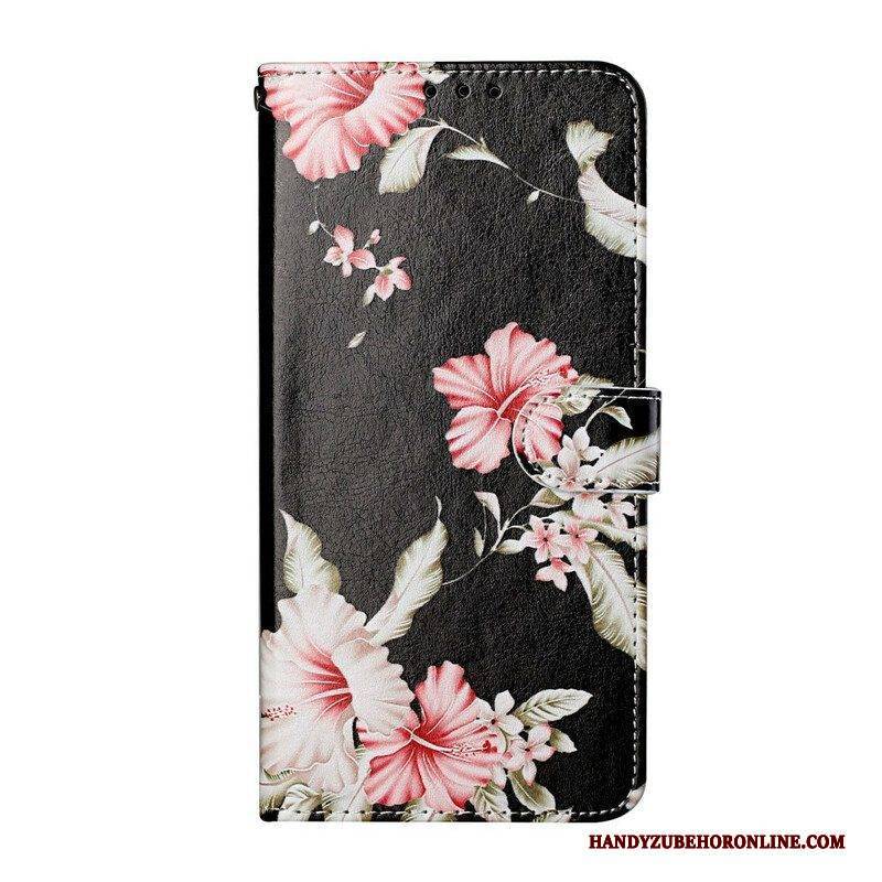 Lederhüllen Für Samsung Galaxy S21 5G Verrückte Blumen