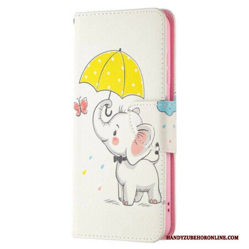 Lederhüllen Für Samsung Galaxy S21 FE Baby Elefant