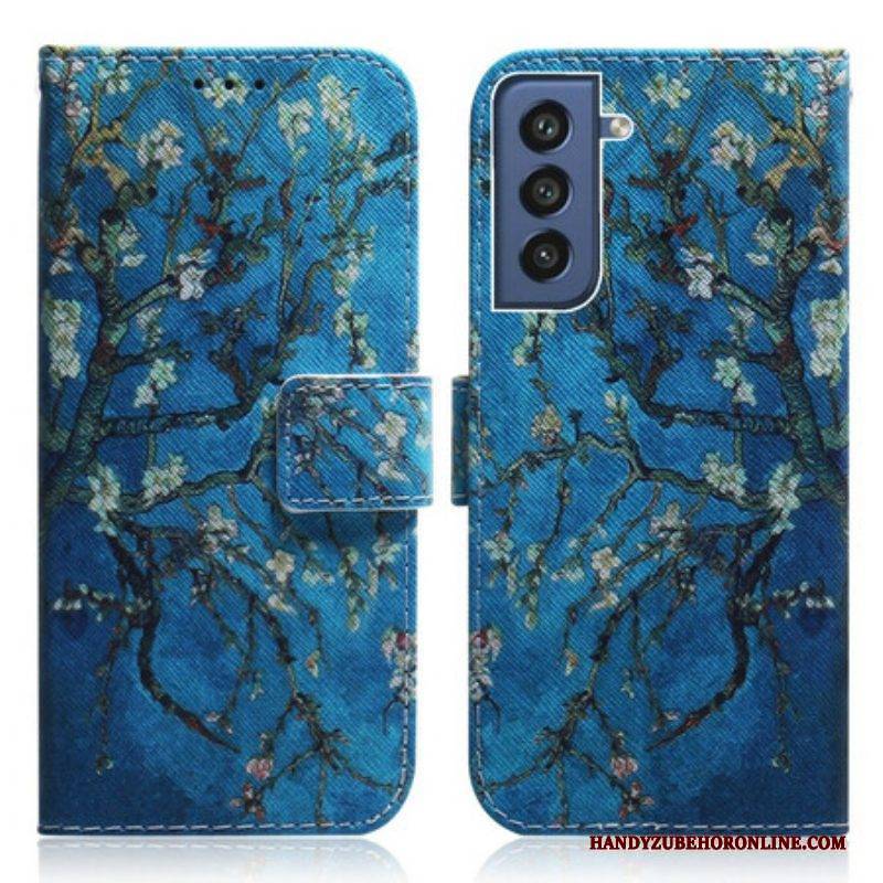 Lederhüllen Für Samsung Galaxy S21 FE Blühender Baumzweig