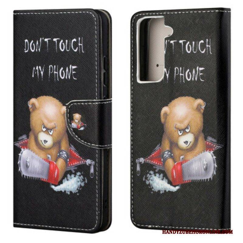 Lederhüllen Für Samsung Galaxy S21 FE Gefährlicher Bär