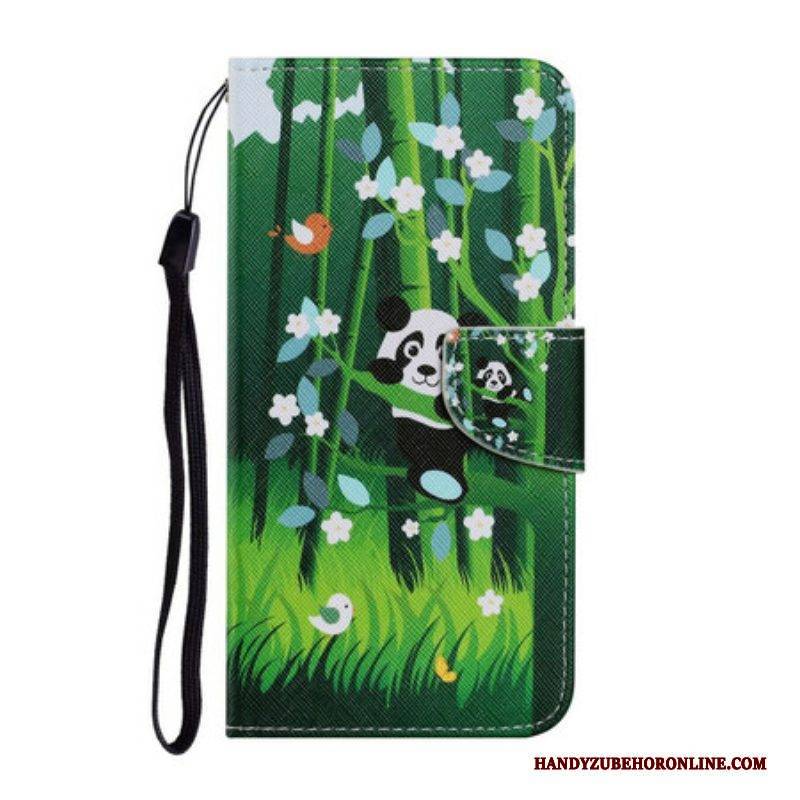 Lederhüllen Für Samsung Galaxy S21 FE Panda-spaziergang
