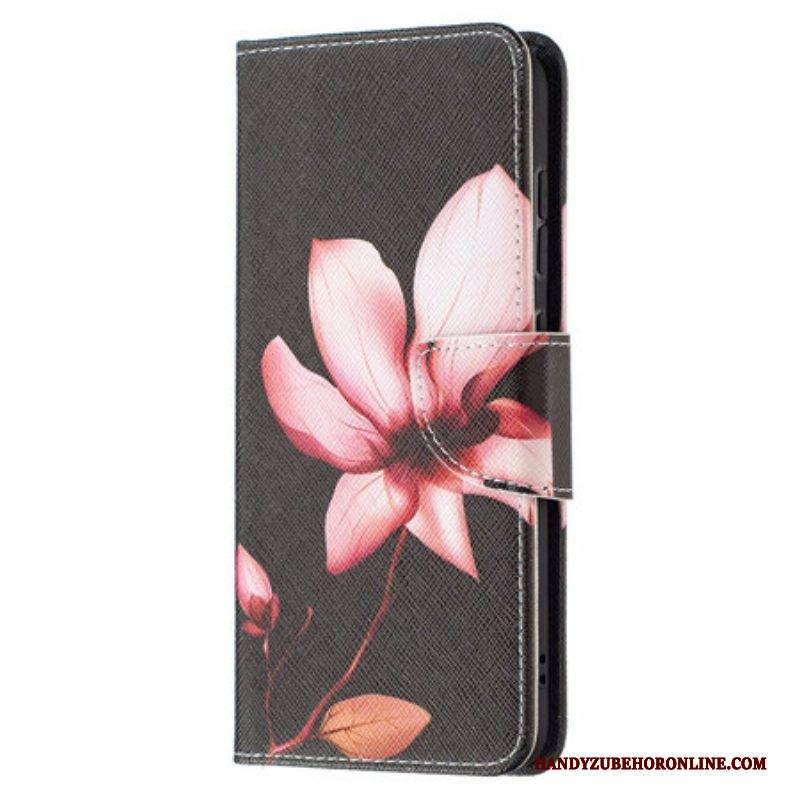 Lederhüllen Für Samsung Galaxy S21 FE Pinke Blume