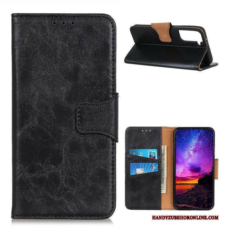 Lederhüllen Für Samsung Galaxy S21 Plus 5G Flip Case Doppelseitige Magnetklappe