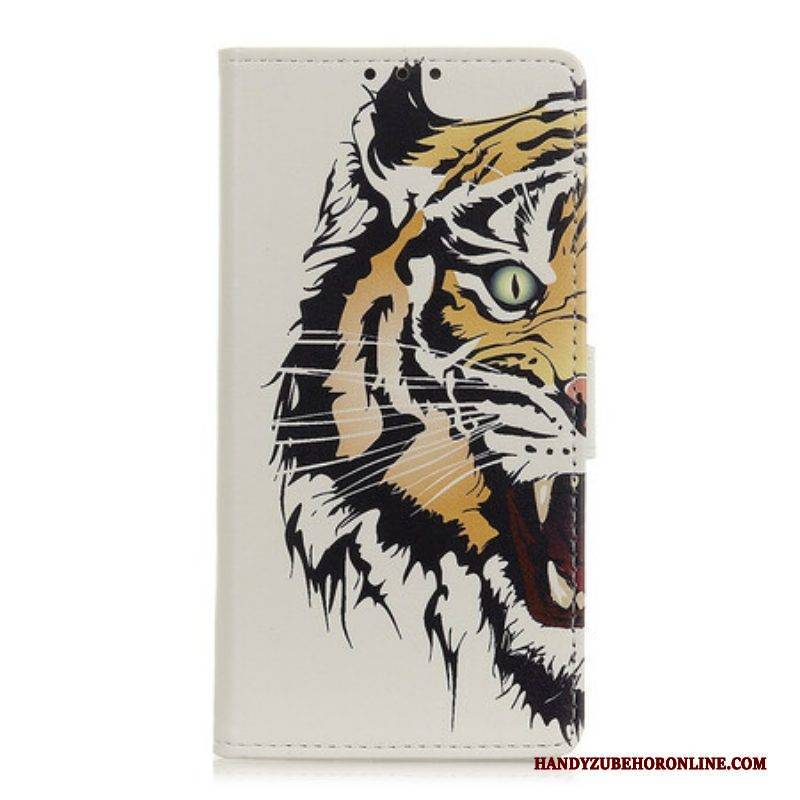 Lederhüllen Für Samsung Galaxy S21 Plus 5G Wilder Tiger