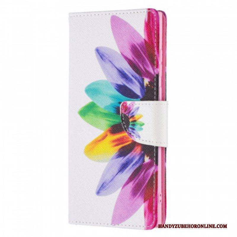 Lederhüllen Für Samsung Galaxy S21 Ultra 5G Aquarellblume