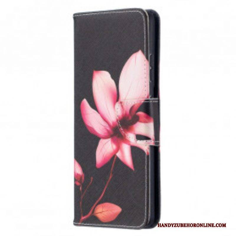 Lederhüllen Für Samsung Galaxy S21 Ultra 5G Pinke Blume