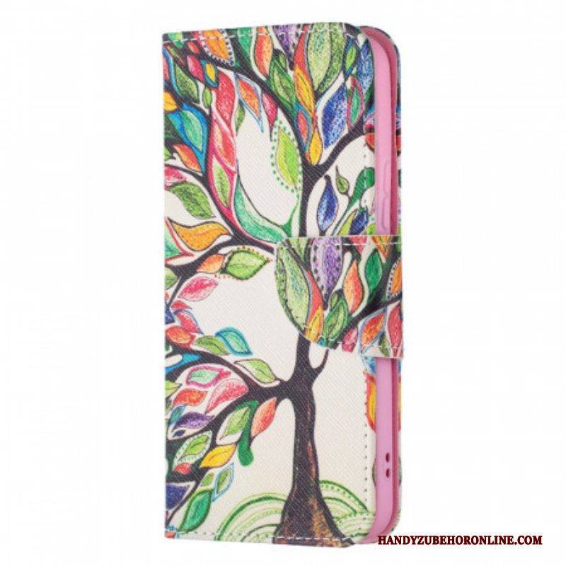 Lederhüllen Für Samsung Galaxy S22 5G Bunter Baum