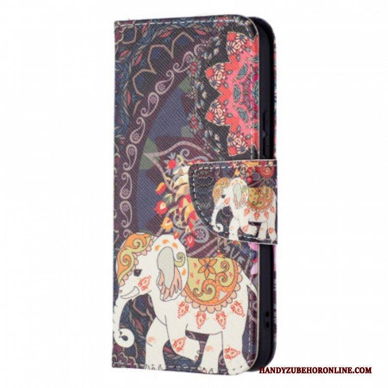 Lederhüllen Für Samsung Galaxy S22 5G Indischer Elefant