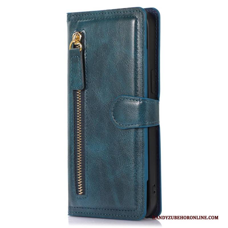 Lederhüllen Für Samsung Galaxy S25 5g Edge Reißverschluss Und Kartenhalter
