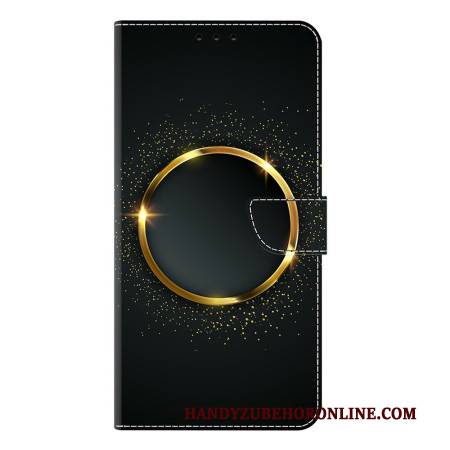 Lederhüllen Für Samsung Galaxy S25 Plus 5g Goldener Kreis