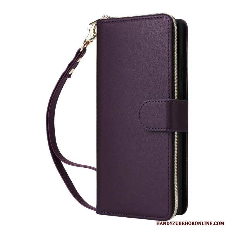 Lederhüllen Für Samsung Galaxy S25 Ultra 5g Geldbörse Mit 9 Kartenfächern Und Riemen