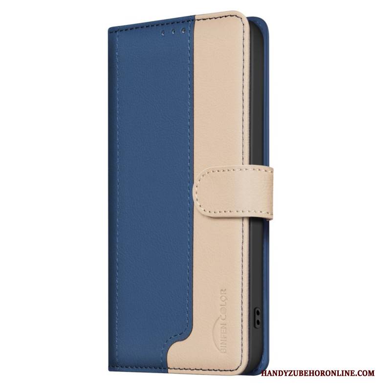 Lederhüllen Für Samsung Galaxy S25 Ultra 5g Zweifarbig Mit Rfid-blockierung Binfen Color