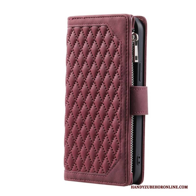 Lederhüllen Für Samsung Galaxy S26 Plus Gesteppte Geldbörse Mit Riemen