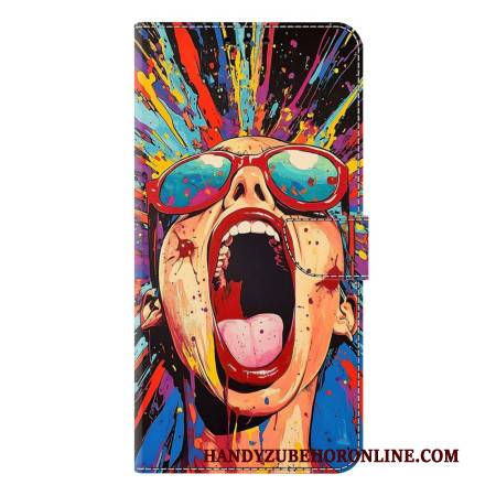 Lederhüllen Für Samsung Galaxy S26 Plus Schrei-graffiti