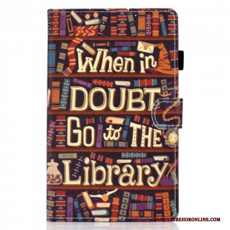 Lederhüllen Für Samsung Galaxy Tab A7 (2020) Bibliothek