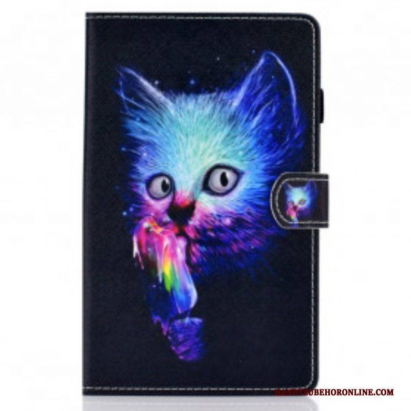 Lederhüllen Für Samsung Galaxy Tab A7 (2020) Psychokatze