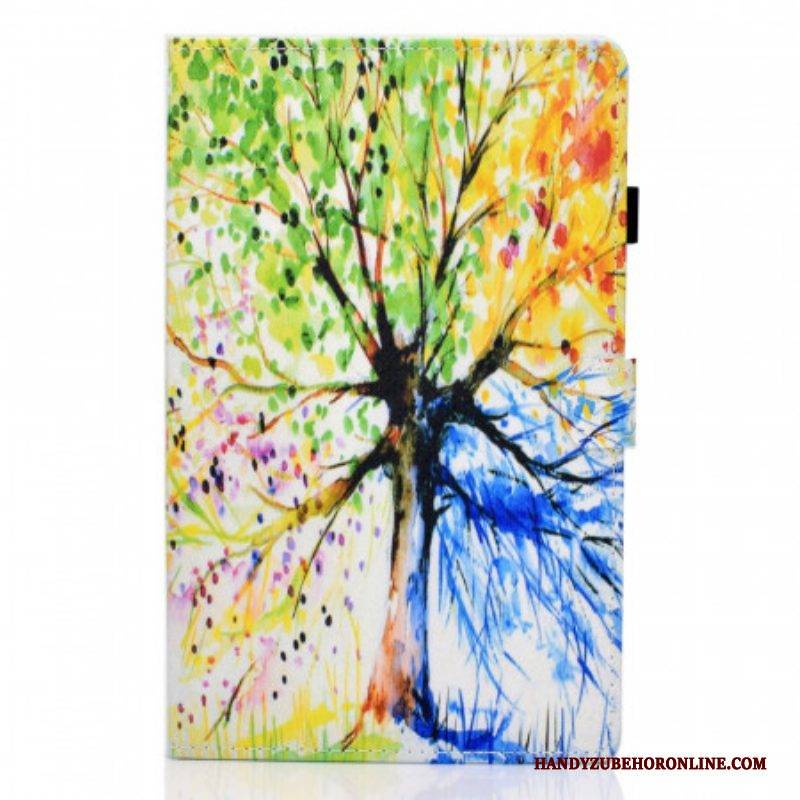 Lederhüllen Für Samsung Galaxy Tab A8 (2021) Aquarellbaum