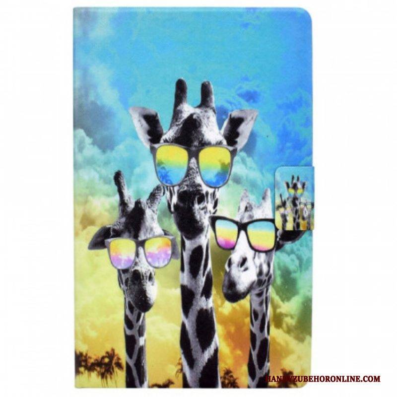 Lederhüllen Für Samsung Galaxy Tab A8 (2021) Funky Giraffen