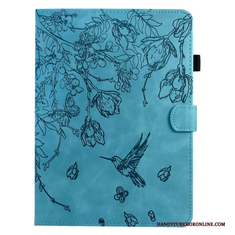 Lederhüllen Für Samsung Galaxy Tab S11 Pflanzenmuster In Wildlederoptik