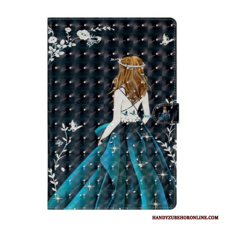Lederhüllen Für Samsung Galaxy Tab S8 Plus / Tab S7 Plus Junge Dame
