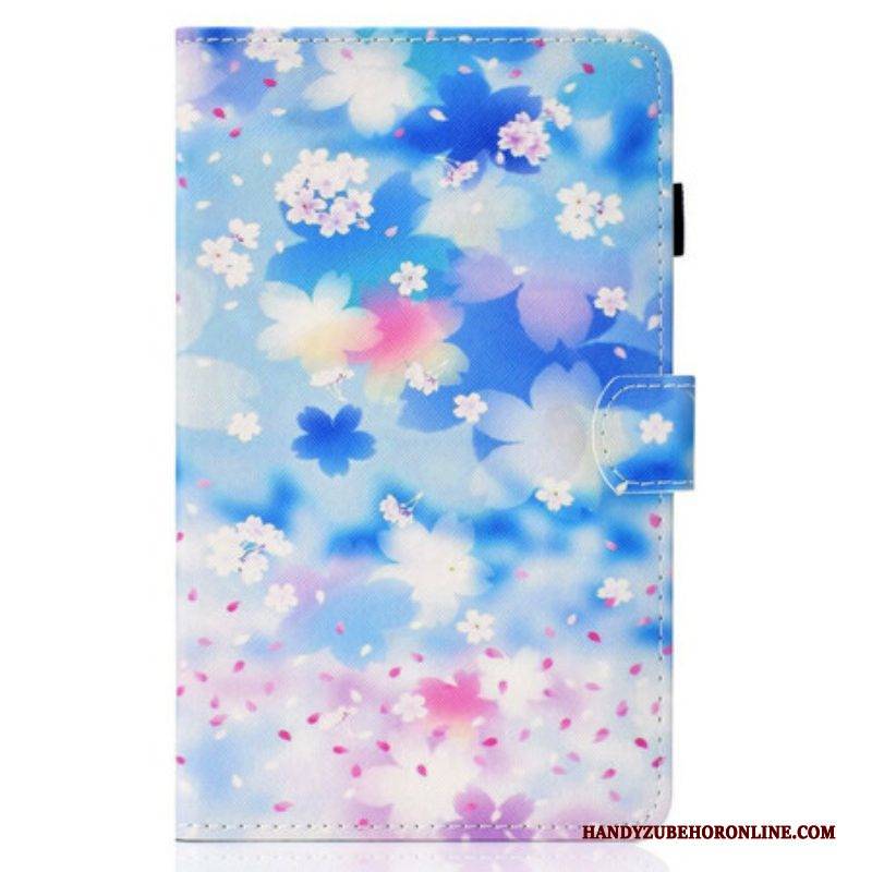 Lederhüllen Für Samsung Galaxy Tab S8 / Tab S7 Aquarellblumen