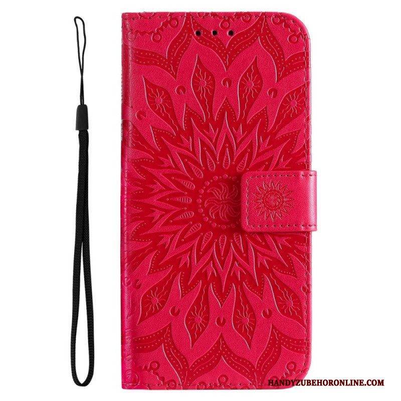 Lederhüllen Für Vivo V23 5G Mandala-sonne Mit Schlüsselband