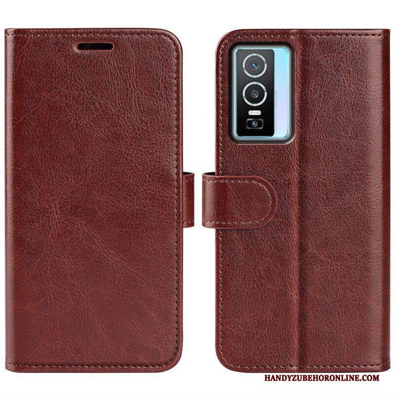 Lederhüllen Für Vivo Y76 5G Designer-ledereffekt