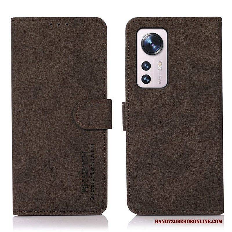 Lederhüllen Für Xiaomi 12 Pro Khazneh Modischer Ledereffekt