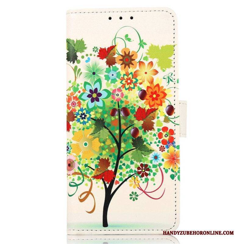 Lederhüllen Für Xiaomi 13 Lite Blühender Baum
