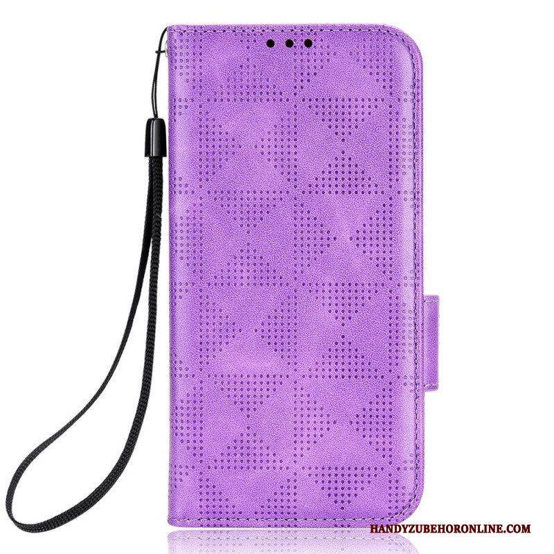Lederhüllen Für Xiaomi 13 Lite Dreiecke Mit Lanyard