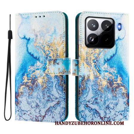 Lederhüllen Für Xiaomi 15 Pro Ozeanmarmor